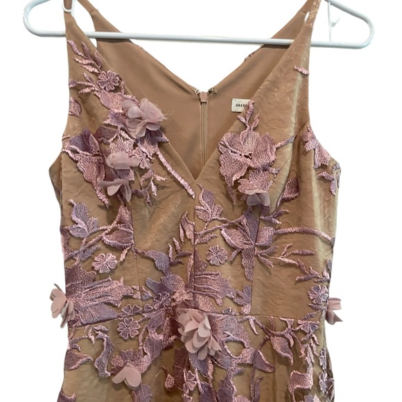 Dress the Population Rise pale pink 3D floral maxi dress. EUC - Picture 9 of 13